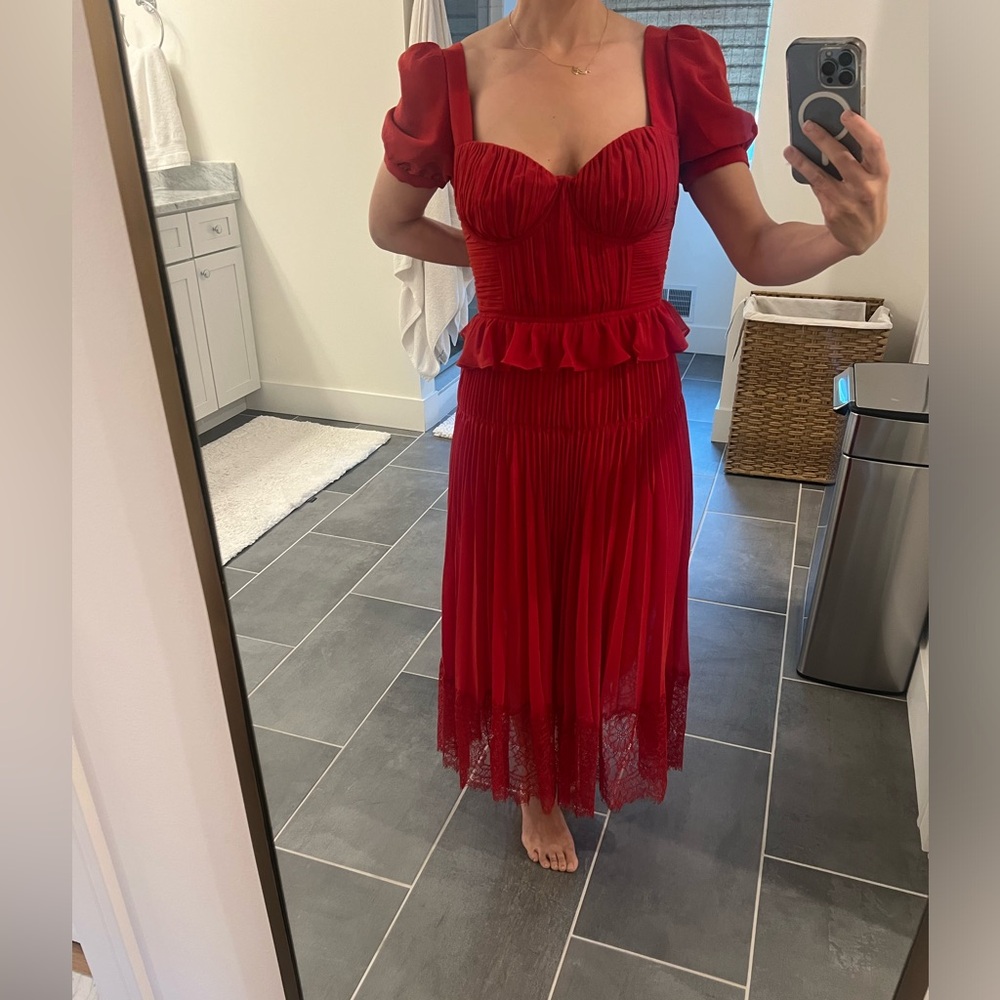 Self portrait peplum red dress